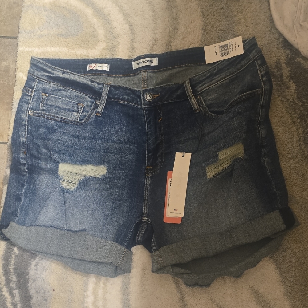 Vigoss Distressed Blue Jean Shorts